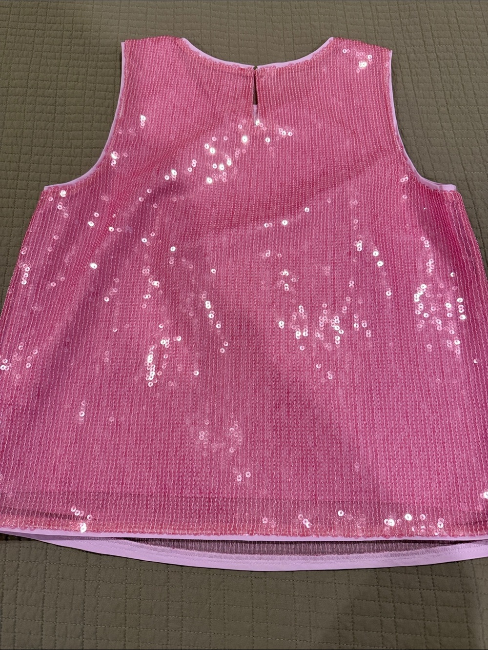 J. Crew Pink Sequin Sleeveless Tank Top - Picture 3 of 3